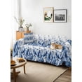 thumbnail image 3 of Blue Floral Couch Cover, Vintage Farmhouse Garden Flower Leaves Sofa Cover Blanket for Loveseat Couches, Sectional Sofa Slipcover Furniture Protector for Living Room Bedroom 71''x118'', 3 of 9