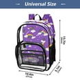 thumbnail image 2 of ALAZA Clear Backpack Rainbows Butterfly PVC Transparent BookBag, 2 of 7
