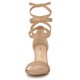 thumbnail image 2 of Sandalias con Cordones Allegra K Gamuza Sintética Tacones Gruesos Desnudo 36, 2 of 6