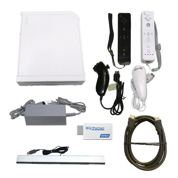 Restored Nintendo Wii Game Console with Two Retrofam Remotes Premium Bundle (Refurbished)