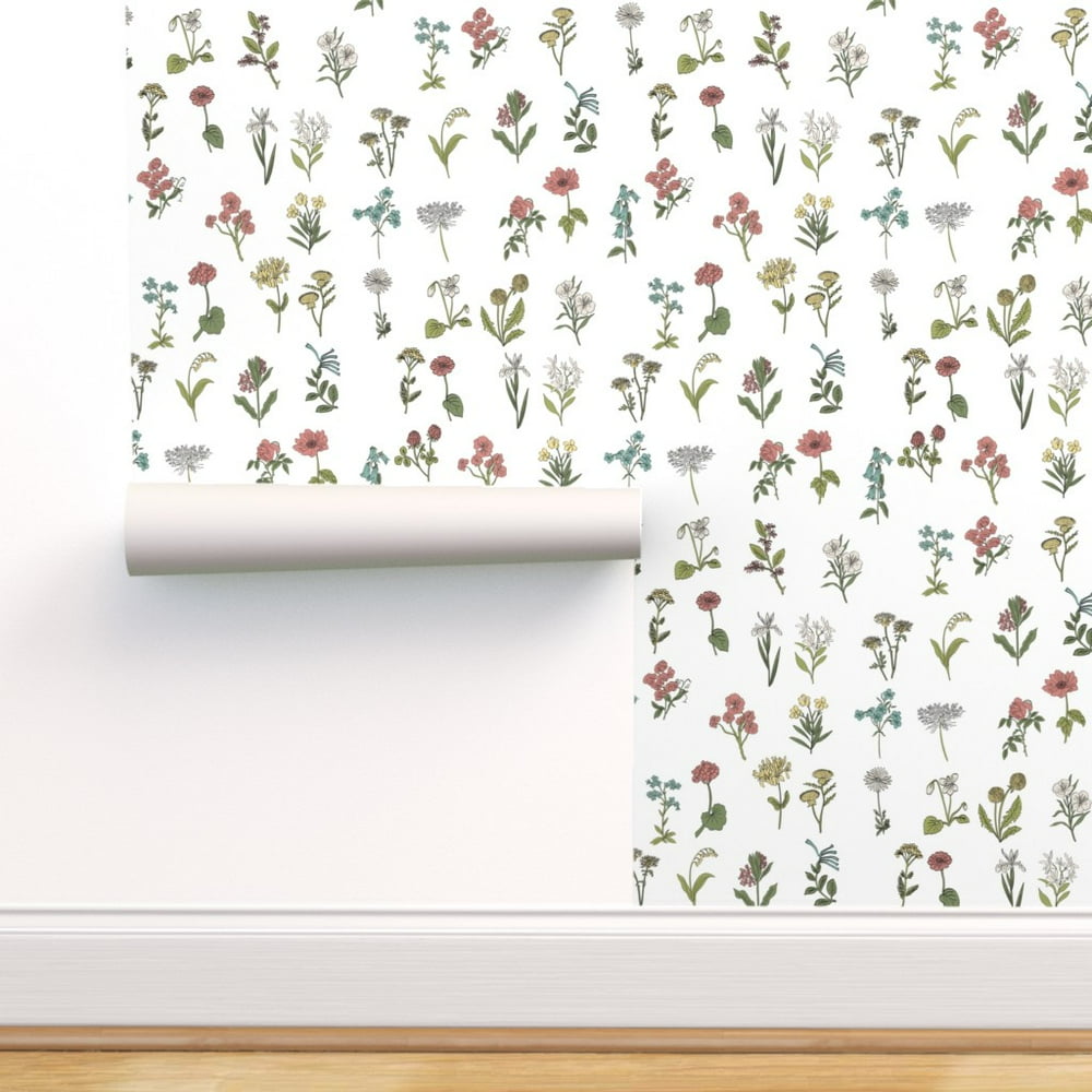 Peel-and-Stick Removable Wallpaper Wildflowers Wildflower Garden