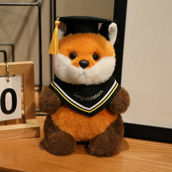 Foqnuq Graduation Hat Doll 4.7 inches Plush Toy Multicolor Soft Souvenir Home Decoration 2025 Celebration Gift
