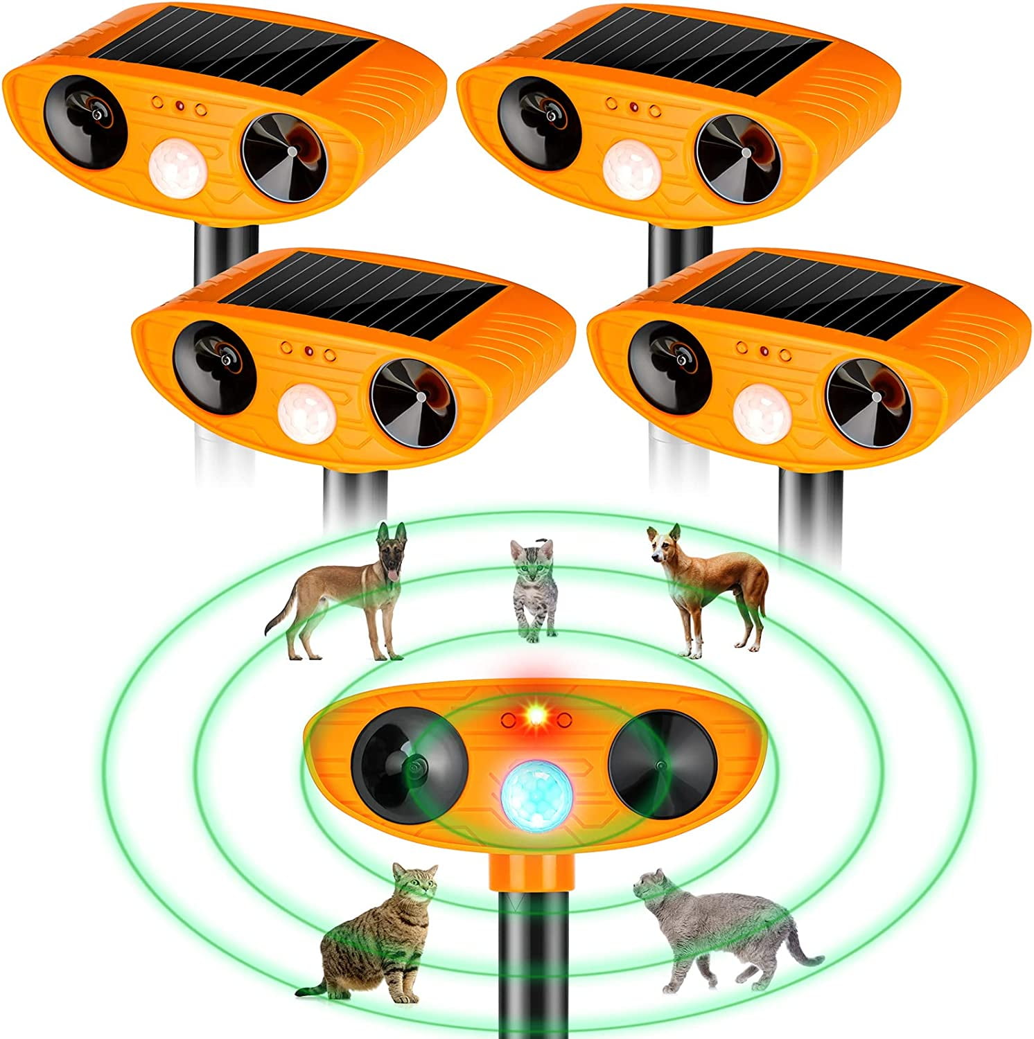 Ultrasonic Animal Repellent Solar Powered Pest Repeller Motion