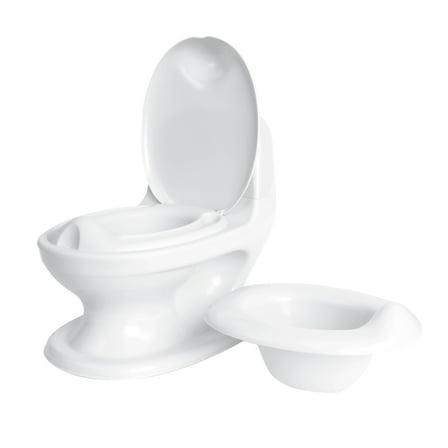 Nuby My Real Potty Training Toilet with Life-like Flush Button and Sound, White