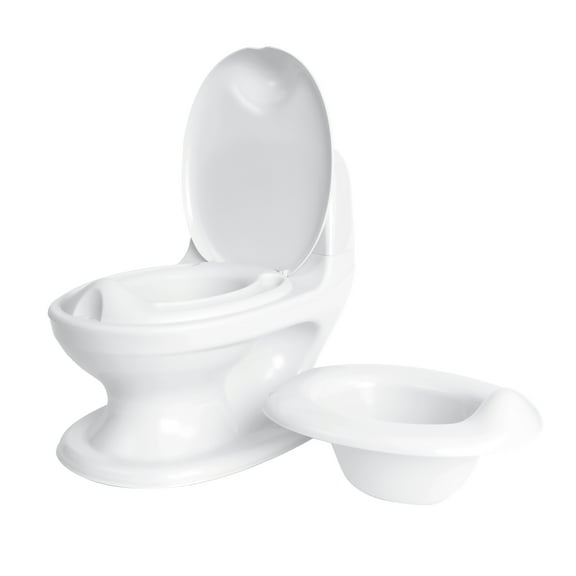 Nuby My Real Potty Training Toilet with Life-like Flush Button and Sound, White