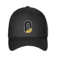 thumbnail image 2 of Daxton Two Tone Initial Letters Numbers Structured Baseball Hat, Black Hat, Number 0, 2 of 3