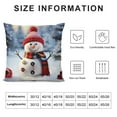 thumbnail image 5 of Shiartex Snowman Red Hat Scarf Pillow Cushion Covers Zipper Closure Winter High-Quality 1PC Home Decor 24x24in, 5 of 5