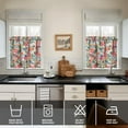 thumbnail image 4 of Kitchen Curtains and Valance Set 24 Inch Tier Pioneer Colorful Floral Curtains Small Drapes for Cafe Living Room Bathroom Farmhouse 3 Pieces Set Rod Pocket, 4 of 6