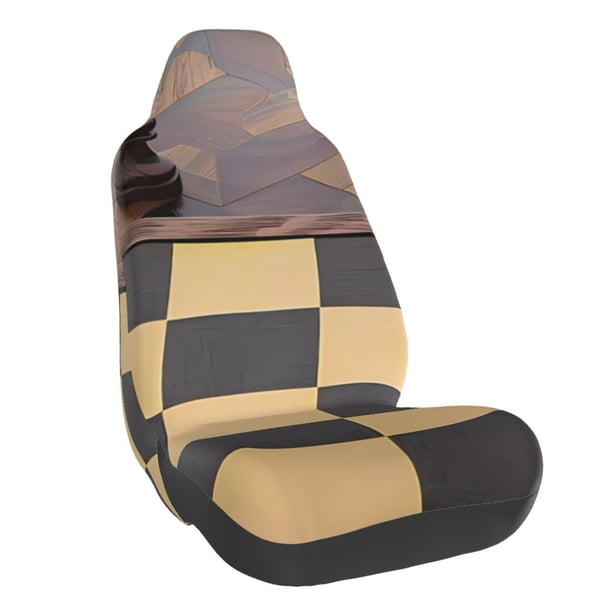 Fotbe Chess Board With Pawns Funda para Asiento de Auto con Estampado – Impermeable y Antisudor – Ajuste Universal, Lavable a Máquina, Antideslizante (1 Pieza)