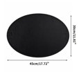 thumbnail image 2 of Unique Bargains 2 Pcs Bow Oval Faux Leather Placemat Black, 2 of 5