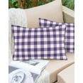 thumbnail image 6 of Purple Checkered Throw Pillow Covers, Farmhouse Buffalo Plaid Soft Breathable Pillow Cases with Invisible Zipper for Sleeping, Body Pillowcases for Couch Bed Sofa Chair 24x36 Inches, 6 of 6