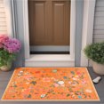 thumbnail image 6 of GUUCHA 2'x3'Area Rugs for Living Room Floral Print Rug Floor Carpet for Bedroom,Orange, 6 of 6