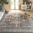 thumbnail image 2 of SAFAVIEH Cornelia Rose Medallion Area Rug, Blue/Charcoal, 6'7" x 6'7" Square, 2 of 8