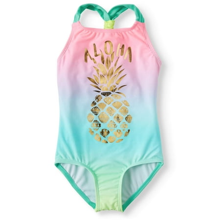 Aloha Pineapple One-Piece Swimsuit (Little Girls & Big