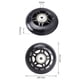 thumbnail image 5 of Paquete de 8 Ruedas para Patines en Línea para Interiores / Exteriores Ruedas de Repuesto con Rodamientos 70 mm, Negro, 5 of 5