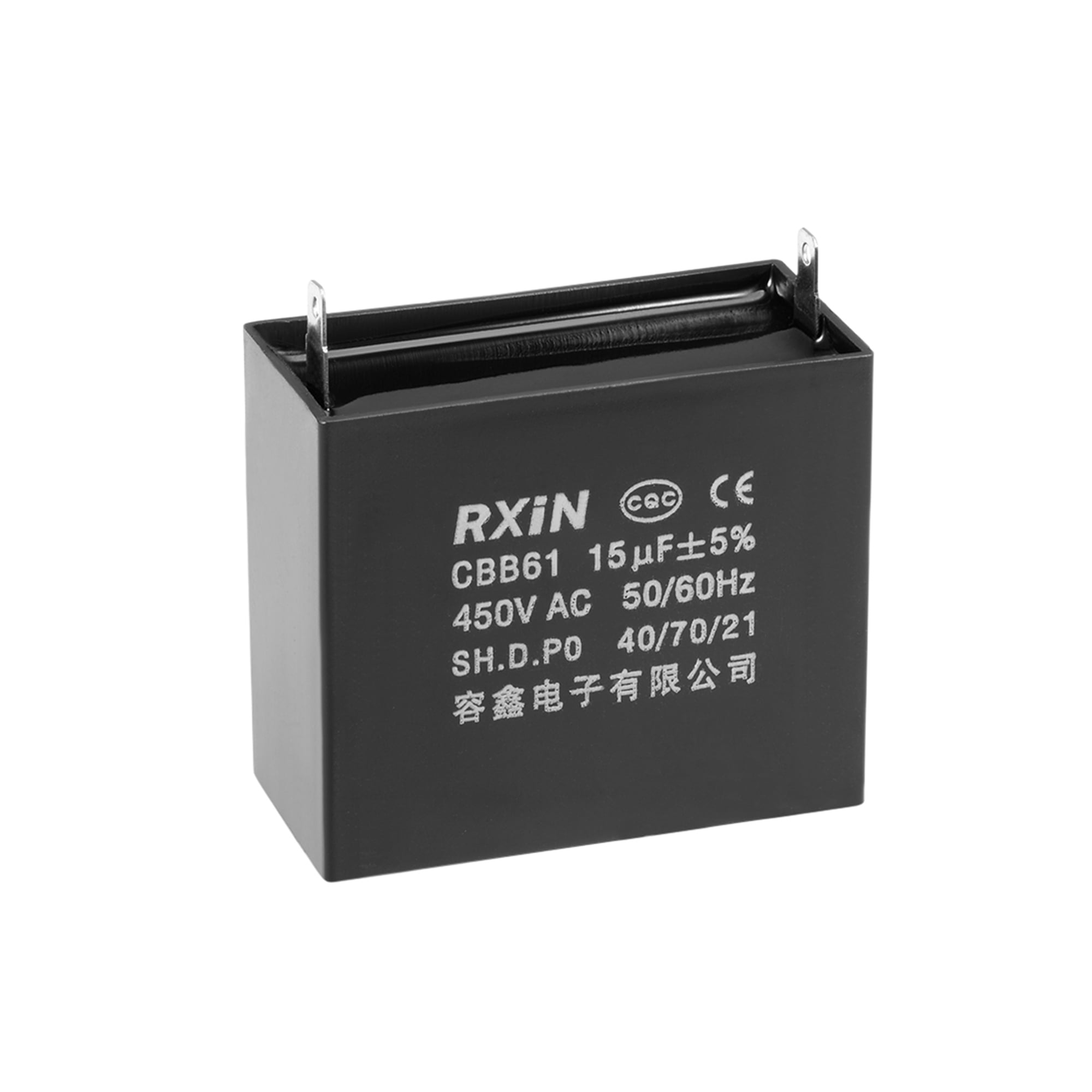 Uxcell 58x50x28mm 15uF 450V AC Single Insert CBB61 Ceiling Fan Run