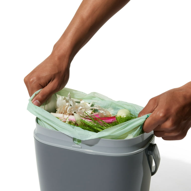 Good Grips Easy-Clean 1.75-Gallon Compost Bin - White, OXO