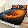 thumbnail image 2 of Manfei Boys Basketball Lover Full Size Sheets, Modern Sport Player Bed Sheets, Modern Ball Game Sheet Sets, Microfiber Bedroom Decor, 4-Piece, 2 of 6