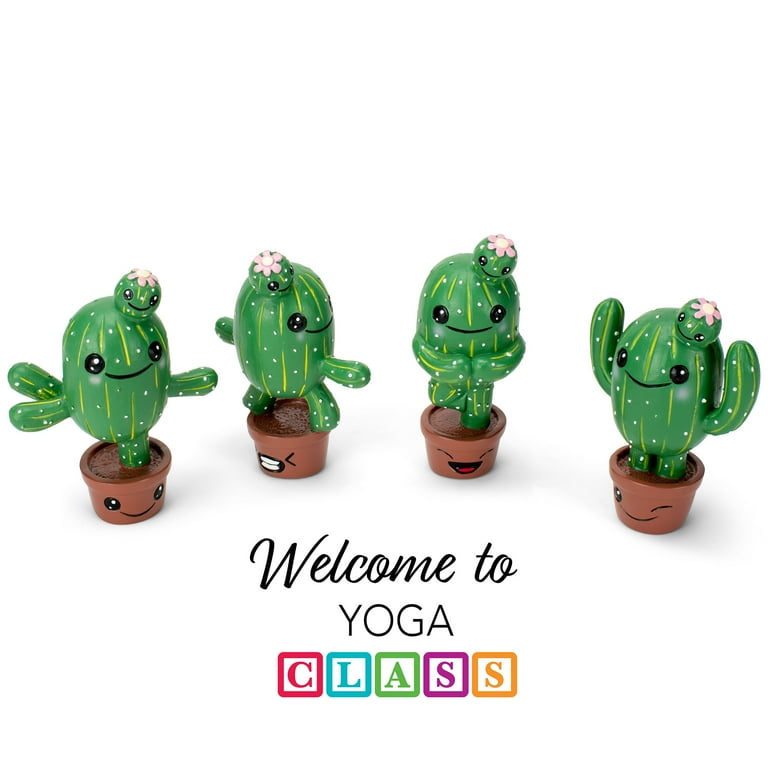 Class Collections Green Yoga Cactus 4 inch Resin Stone Collectible  Figurines Set of 4 - Walmart.com