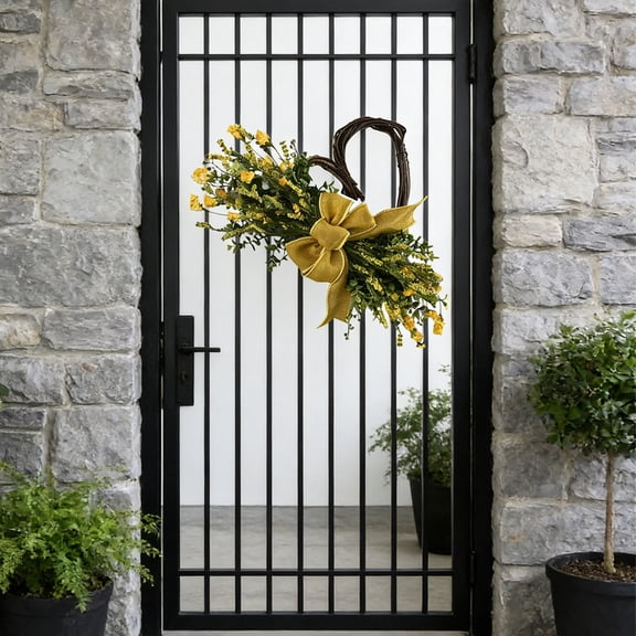 Valentine Wreaths for Front Door Spring Decor Valentines Day Decorations Heart Shaped Wreath Heart Wreath Valentines Day Wreath Valentines Wreath Spring Wreath Valentines Day Decor 19 Inch