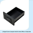 thumbnail image 2 of L-Shaped Corner Computer Desk for Home Office or Study desk, Study Modern Style Table with Drawers, Bookshelf & Hutch, 2-in-1 L-Shaped Design, Large Working Space,black, 2 of 15