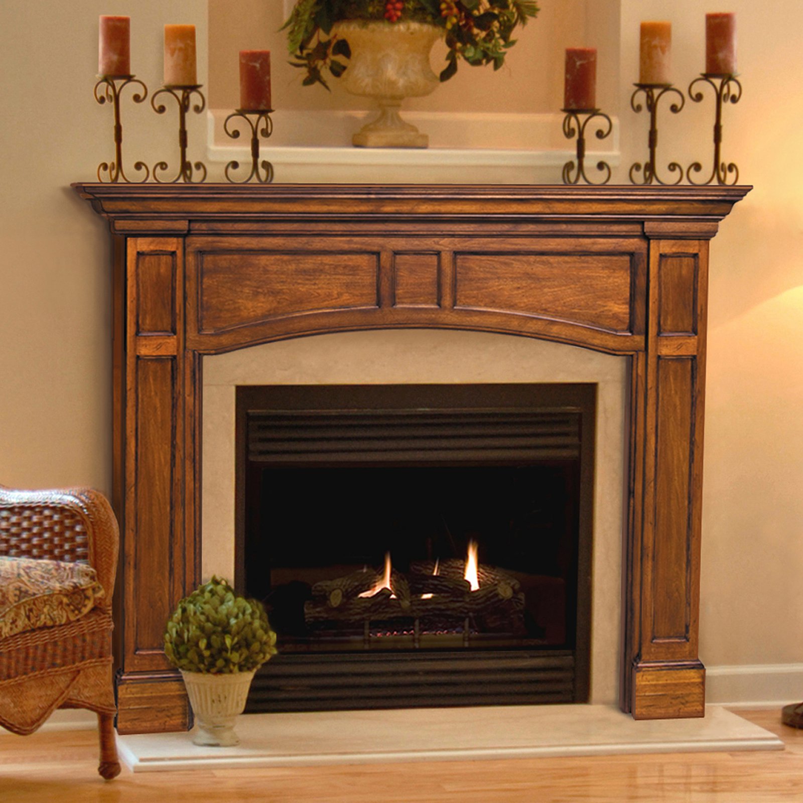Pearl Mantels Vance Wood Fireplace Mantel Surround Walmart Com