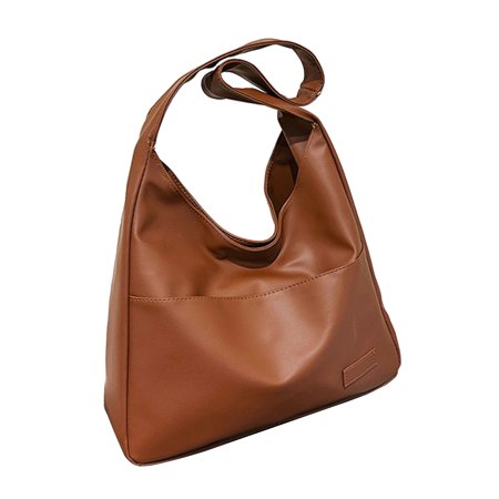 Hobo Bags Vegan Leather Purses and Handbags for Women Top Handle Shoulder Bags (Brown)