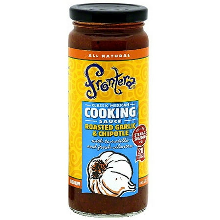Frontera Roasted Garlic & Chipotle Medium Cooking Sauce, 16 oz (Pack of 6)