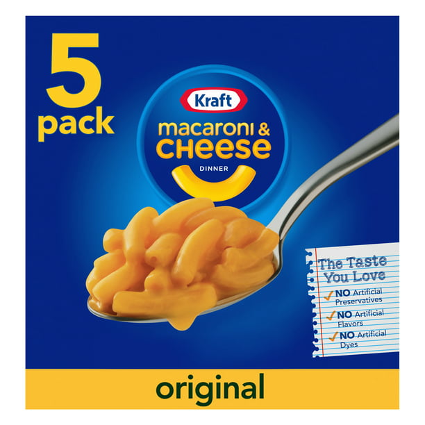 Kraft Original Flavor Mac and Cheese, 5 ct - 7.25 oz Multipack ...