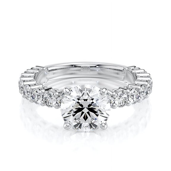 Veda Jewel 1.11 Ct VVS1/D Round Cut Simulated Diamond Ring - Rings for Women's - Bridal Simulated Diamond Jewelry for Her - Classic Engagement Wedding Her Ring - Party Wear Simulated Diamond Rings