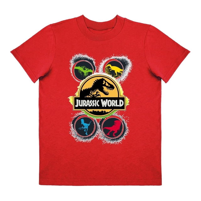 Playera Para Niño Jurassic World Jurassic World Cuello Redondo Manga Corta Talla 10 Rojo