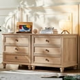 thumbnail image 6 of 24" Wide Nightstand with Charging Station & Drawers, Sofa Table for Living Room, Modern Wooden Storage Cabinet for Bedroom, Natural Oak, 6 of 6