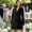 A3 Black, variant on GILIGEGE Women's Notched Lapel Blazer Mini Dress,Long Sleeve Asymmetric Button Wrap Suit Dress,Solid Color Fitted Waist Formal Outfit for Business Events,Dinner Parties and Evening Occasions Black L