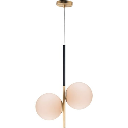 

Pendants 2 Light Fixtures With Satin Brass and Black Finish Steel Material MB 10 120 Watts