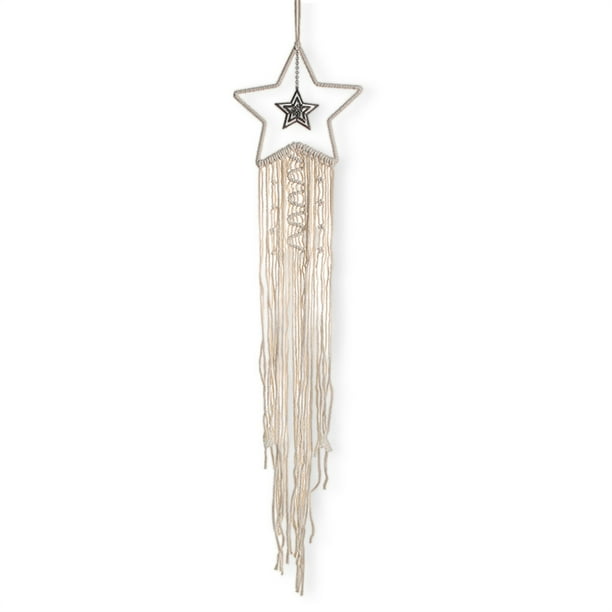 Kearding Tapiz tejido para colgar en la pared, colgantes para el salón, adorno de fiesta, artesanía, decoración del hogar, regalos de inauguración de Decoración del hogar Estrella Kearding HA059155-02