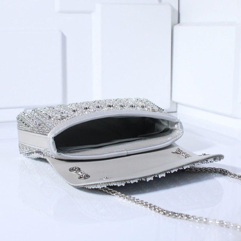 Vintage Women’s Bag Mini Crossbody Shoulder Bag Chain Strap Clutch Purse Rhinestone Evening Bag Crystal Embellishment Messenger Bag Fashion Accessory Casual Totes Multicolor Gold Silver Black Hobos