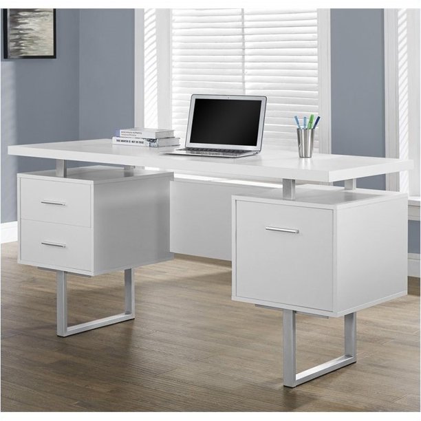 Pemberly Row 60" Office Desk in White