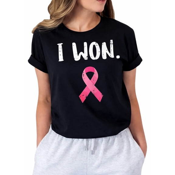 Breast Cancer Survivor I Won Pink Ribbon Awareness Women T-Shirt