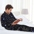 thumbnail image 6 of Hirioo Physical Formulas for Men's Pajama Sets 2 Piece Pjs Men's Long-Sleeved Pajama Set Button Down Sleepwear,S-XXL-Medium, 6 of 7
