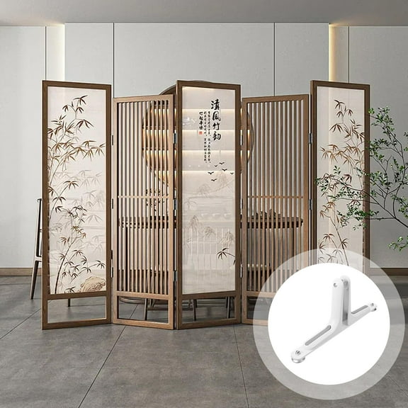 USHOBE 1Set Metal Room Divider Base Easy to Use and Fix with Rectangular Shape for Various Screens