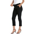 thumbnail image 5 of HDE Pull On Capri Pants For Women with Pockets Elastic Waist Cropped Pants Black - S, 5 of 6