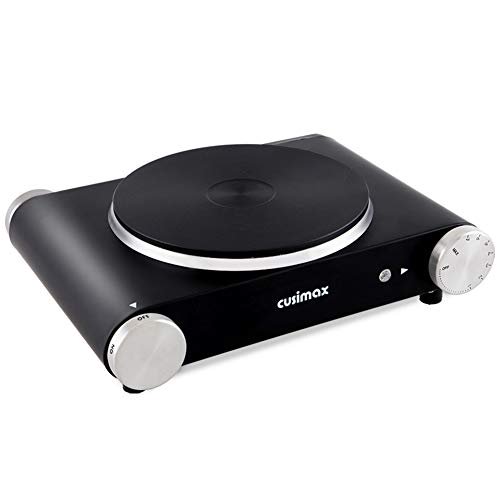 CUSIMAX Electric Hot Plate for Cooking Portable Single Burner 1500W