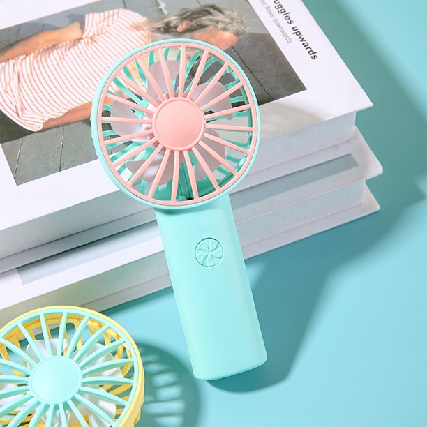 EasyLife Ventilador pequeño de mano, cordón portátil, ventilador de carga USB para estudiantes de escritorio