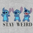 thumbnail image 2 of Women's Lilo & Stitch Triple Stay Weird Graphic Tee Athletic Heather Small, 2 of 4