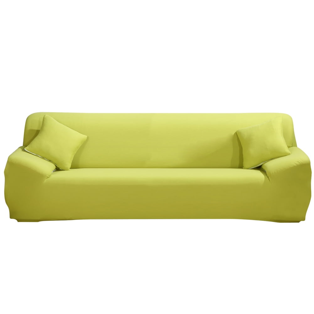 JERSEY FITTED YELLOW SLIPCOVERS FOR SOFA COUCH LOVESEAT CHAIR OR RECLINERS  B 