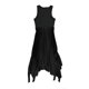 thumbnail image 2 of bar III Vestido plisado de satén para mujer, negro, pequeño, 2 of 2