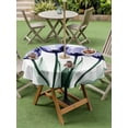 thumbnail image 2 of Round Outdoor Tablecloth With Umbrella Hole And Zipper– Lavender Purple Tulip Floral Waterproof Patio Table Cover for Party, Picnic, Backyard, 60" Dia. , Watercolor Flowers, 2 of 8