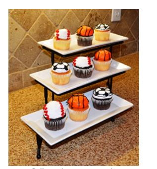Rectangular Metal Serving Plates Platters for Snacks Cupcake Appetizer Display Rectangular Metal Serving Plates Platters for Snacks Cupcake Appetizer Display