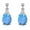 Blue, variant on Oval Blue Simulated Opal Cubic Zirconia Dangling Earrings Sterling Silver