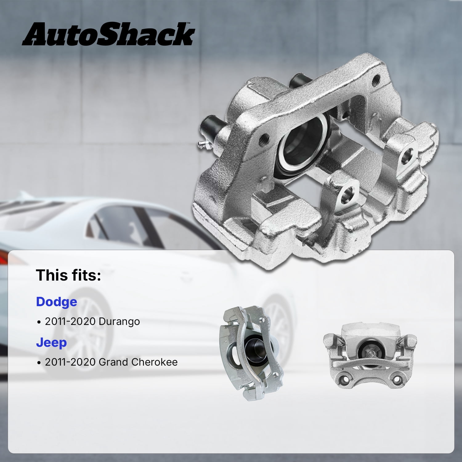 AutoShack Rear Brake Calipers for Jeep & Dodge, Grand Cherokee 2011-2020 Durango 2011-2020, AWD RWD V6 3.0L 3.6L V8 5.7L, Left and Right, Pair
